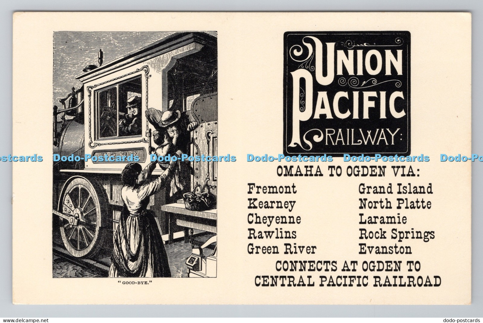 R804583 Good Bye. Union Pacific Railway. Omaha to Ogden Via. Union Pacific Museu