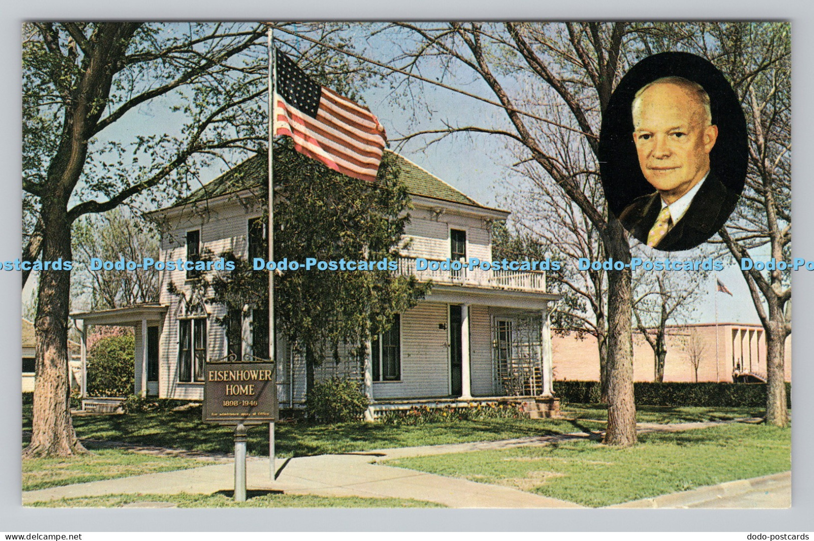 R811269 Abilene. Kansas. Eisenhower Home and Museum. Tetricolor. J. E. Tetirick.