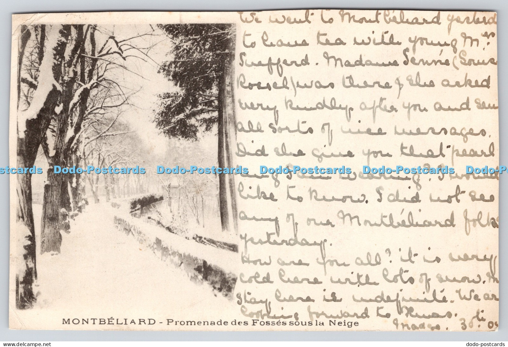 R820947 Montbeliard Promenade des Fosses Sous la Neige