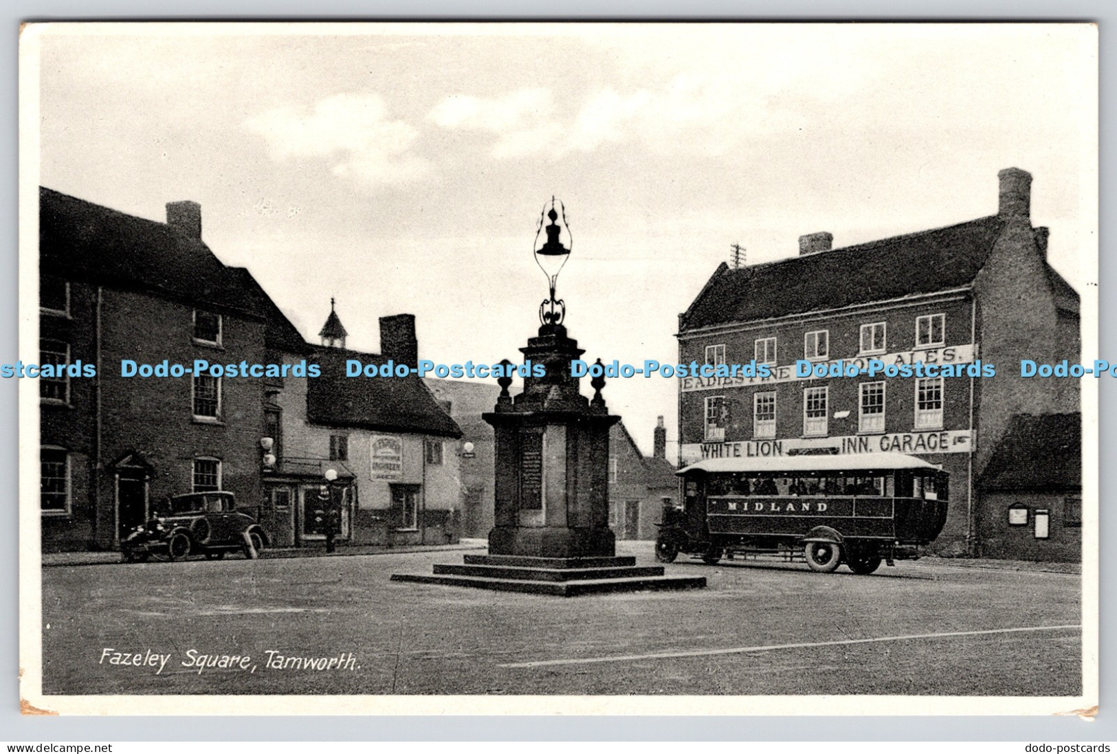 R825812 Tamworth Fazeley Square White Lion Inn Postcard