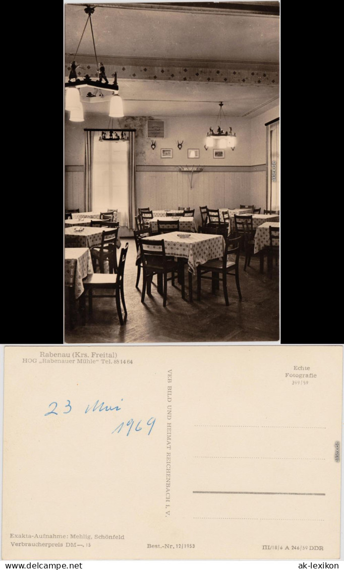 Rabenau HOG Rabenauer Mühle Ansichtskarte b Freital Dresden 1959