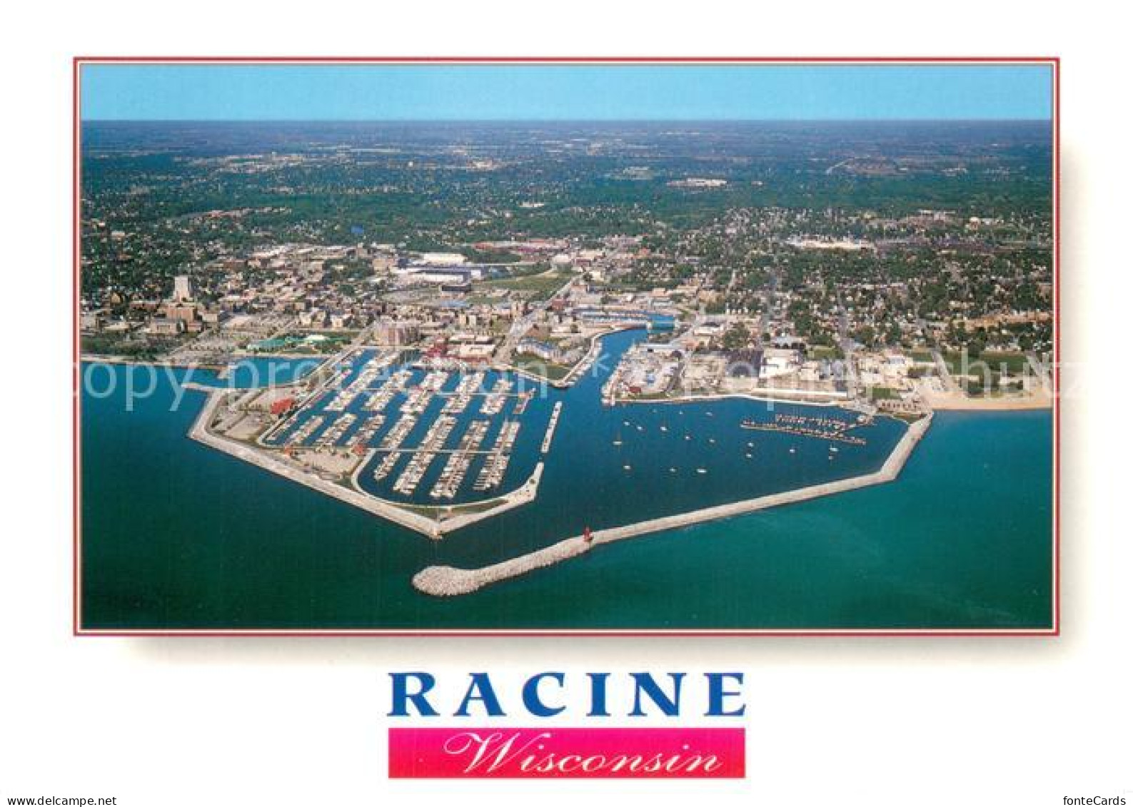Racine Wisconsin Racines Reefpoint Marina Aerial view