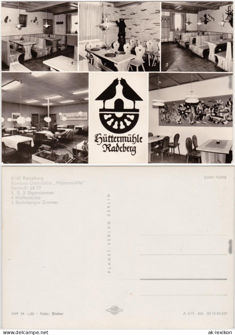 Radeberg Hüttermühle Foto Ansichtskarte 1975