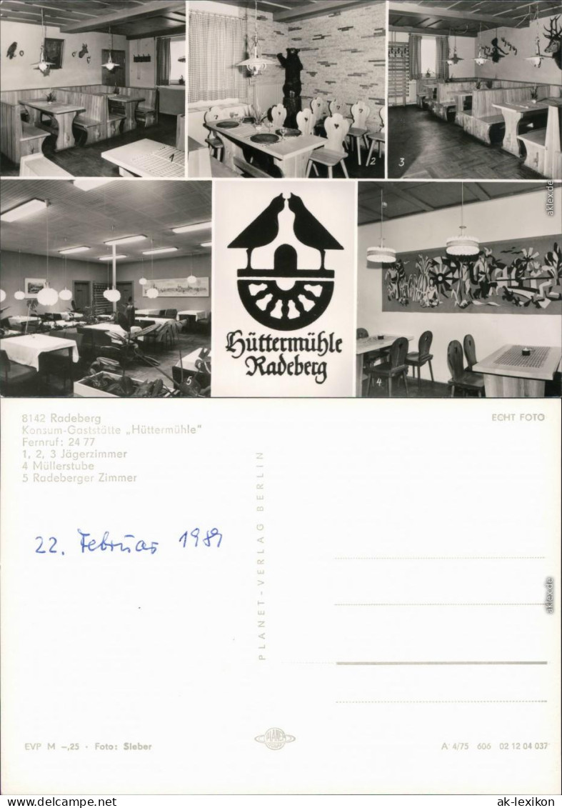 Radeberg Hüttermühle Foto Ansichtskarte c1975