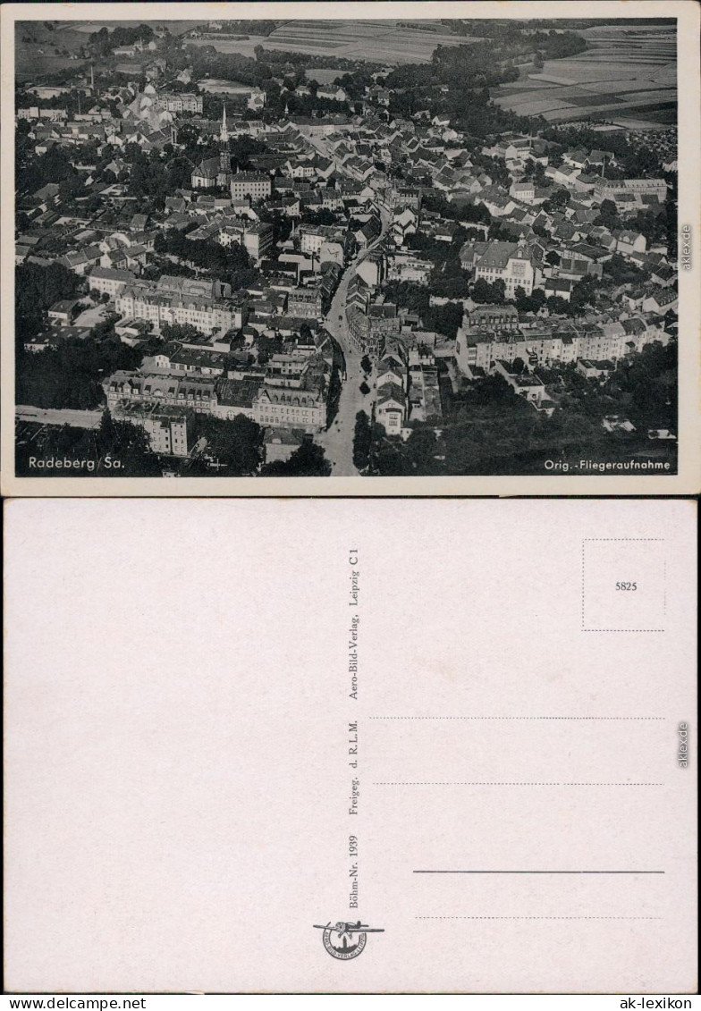 Radeberg Luftbild Ansichtskarte 1934