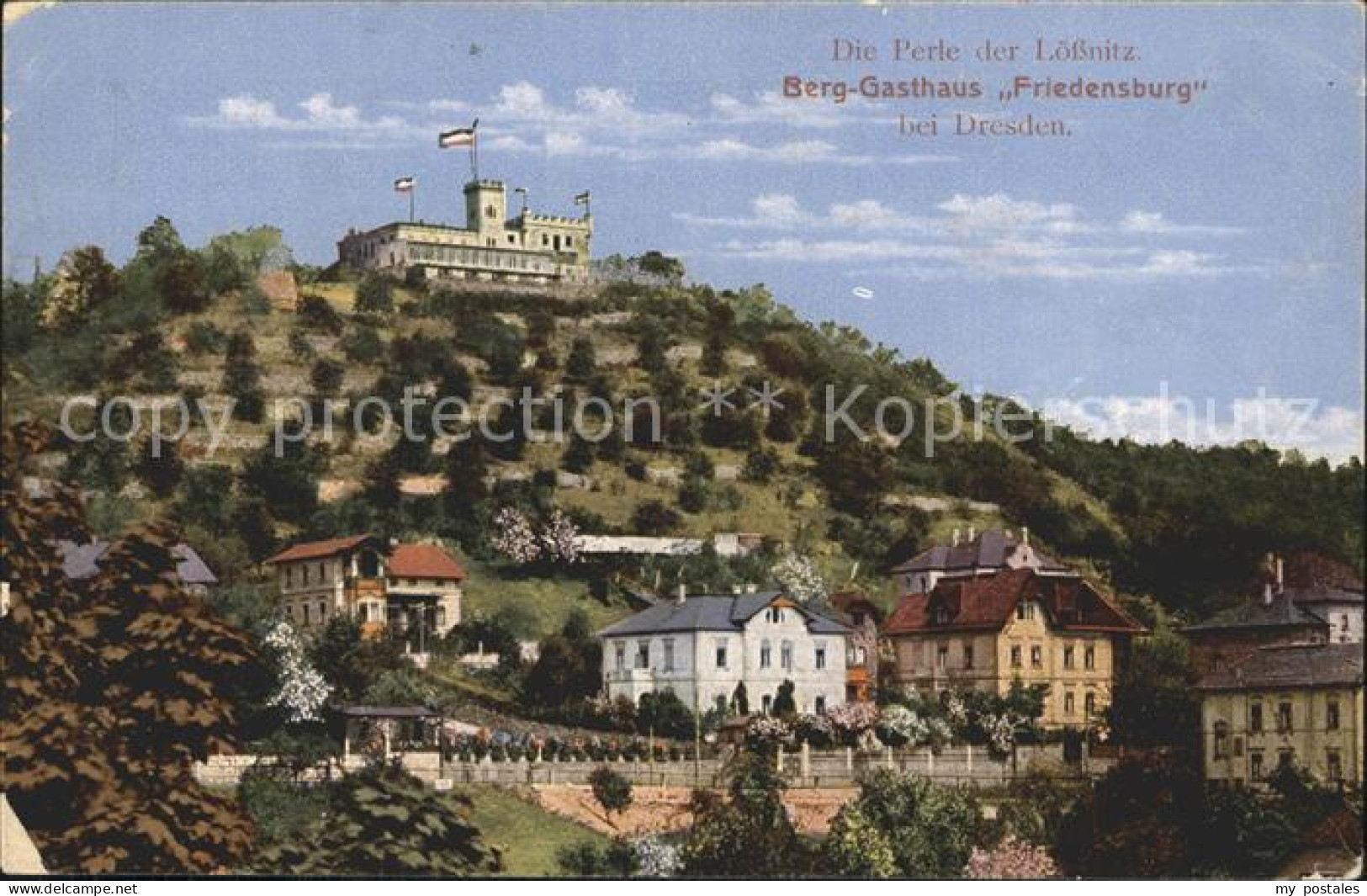 Radebeul Berggasthaus Friedensburg Perle der Loessnitz
