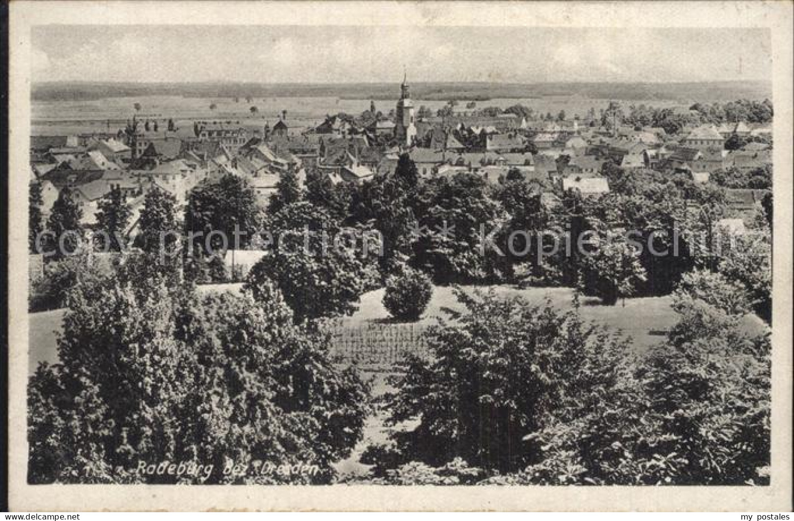 Radeburg Blick ueber die Stadt
