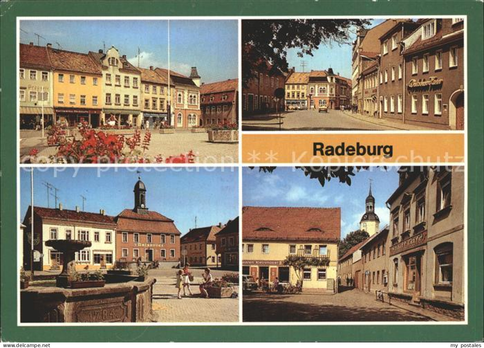 Radeburg Platz des 8. Mai Heinrich Zille Strasse HO Gaststaette Ratskeller Dresd