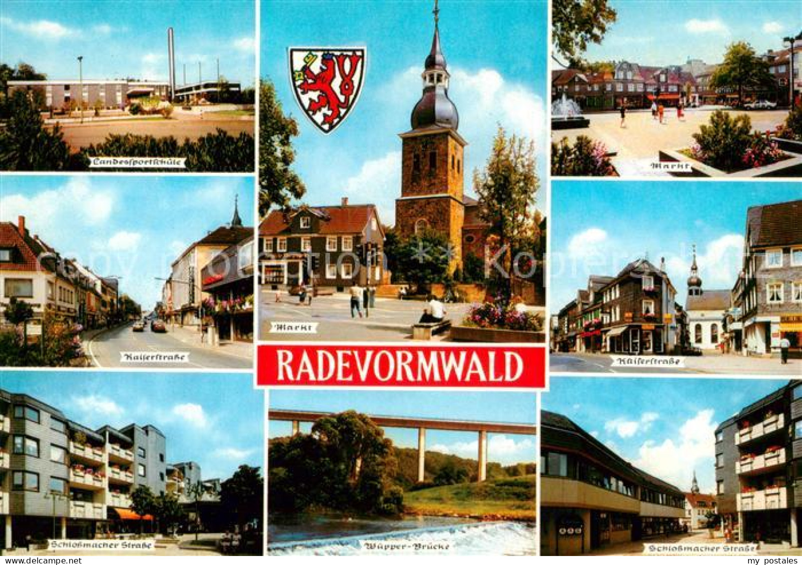 Radevormwald Landessportschule Kaisestrasse Schlossmacher Strasse Markt Wupperbr