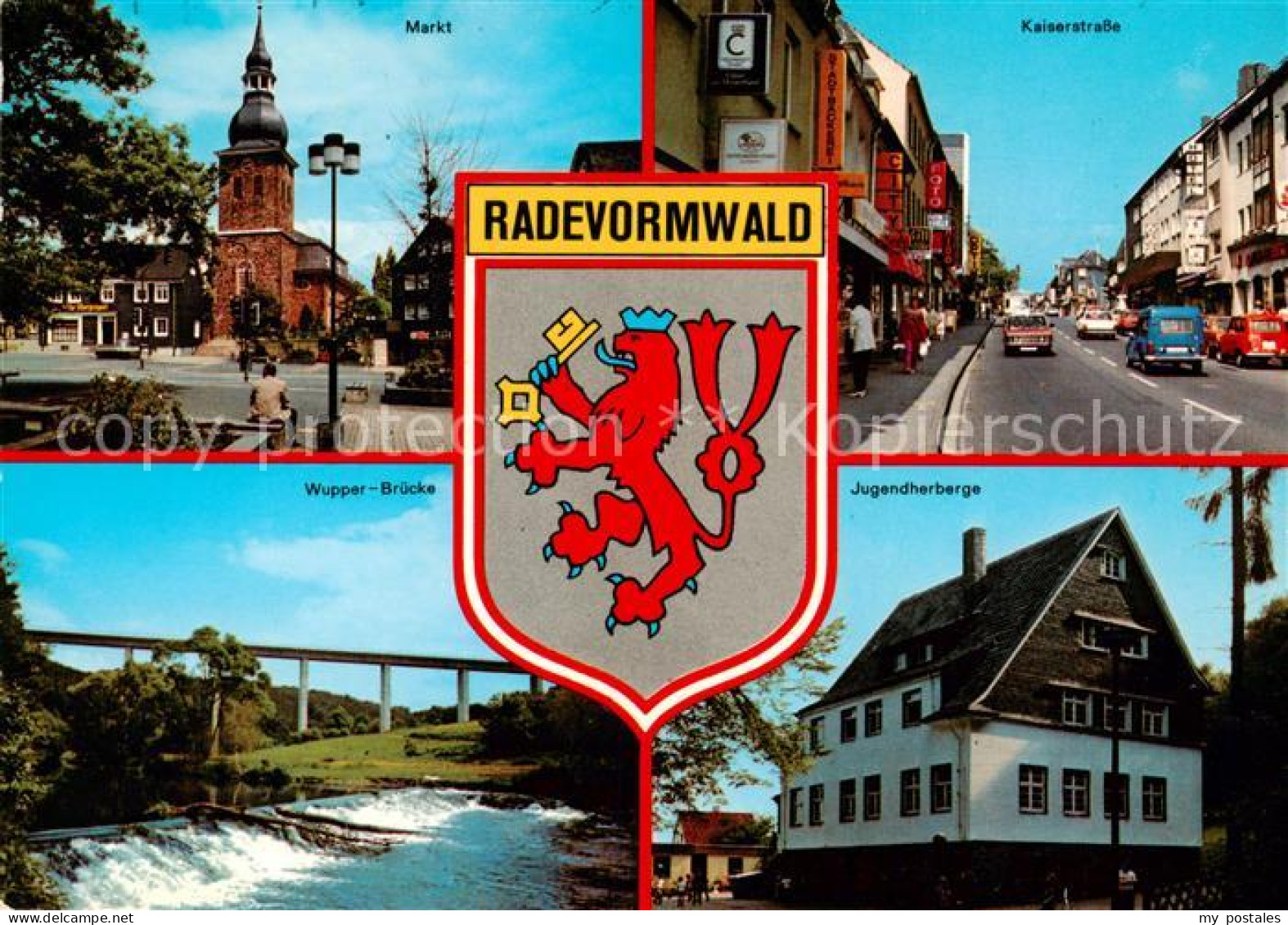 Radevormwald Markt Kaiserstrasse Wupper Bruecke Jugendherberge