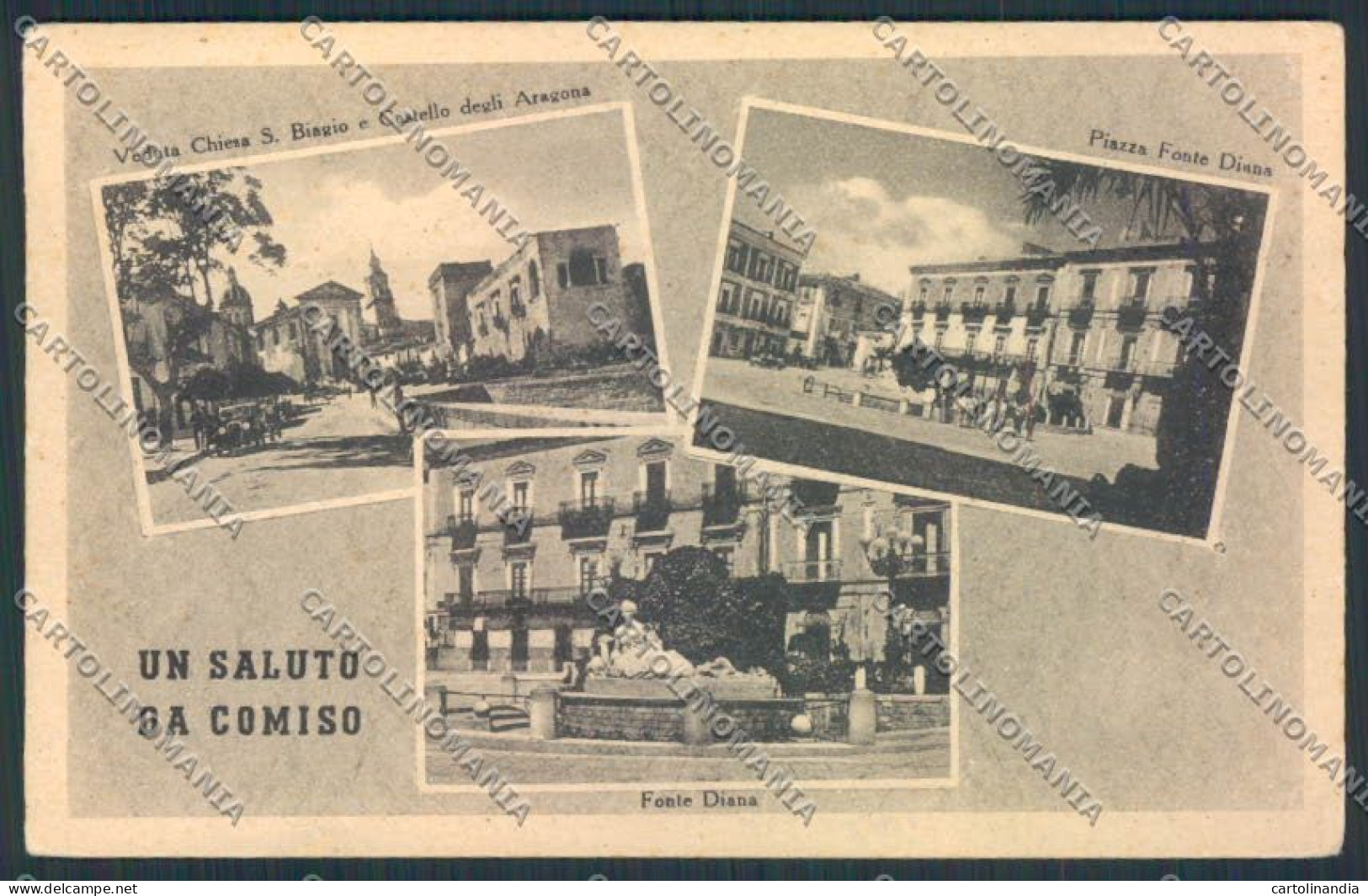 Ragusa Comiso PIEGHINE cartolina MV6826