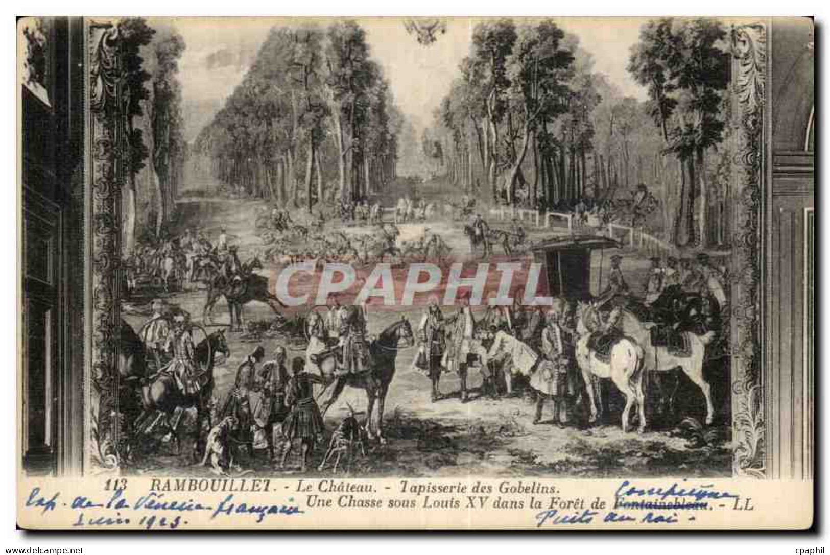 Rambouillet CPA Le chateau TApisserie des Gobelins