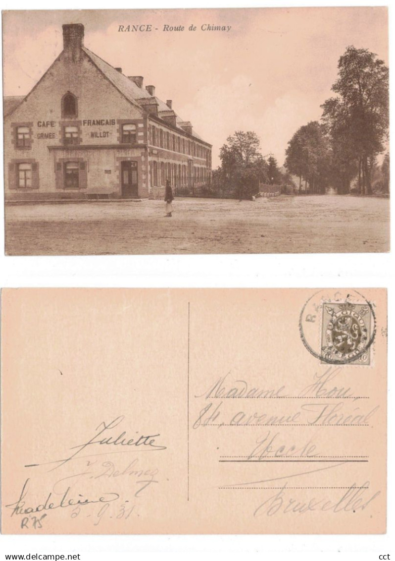 Rance  Sivry-Rance   Route de Chimay