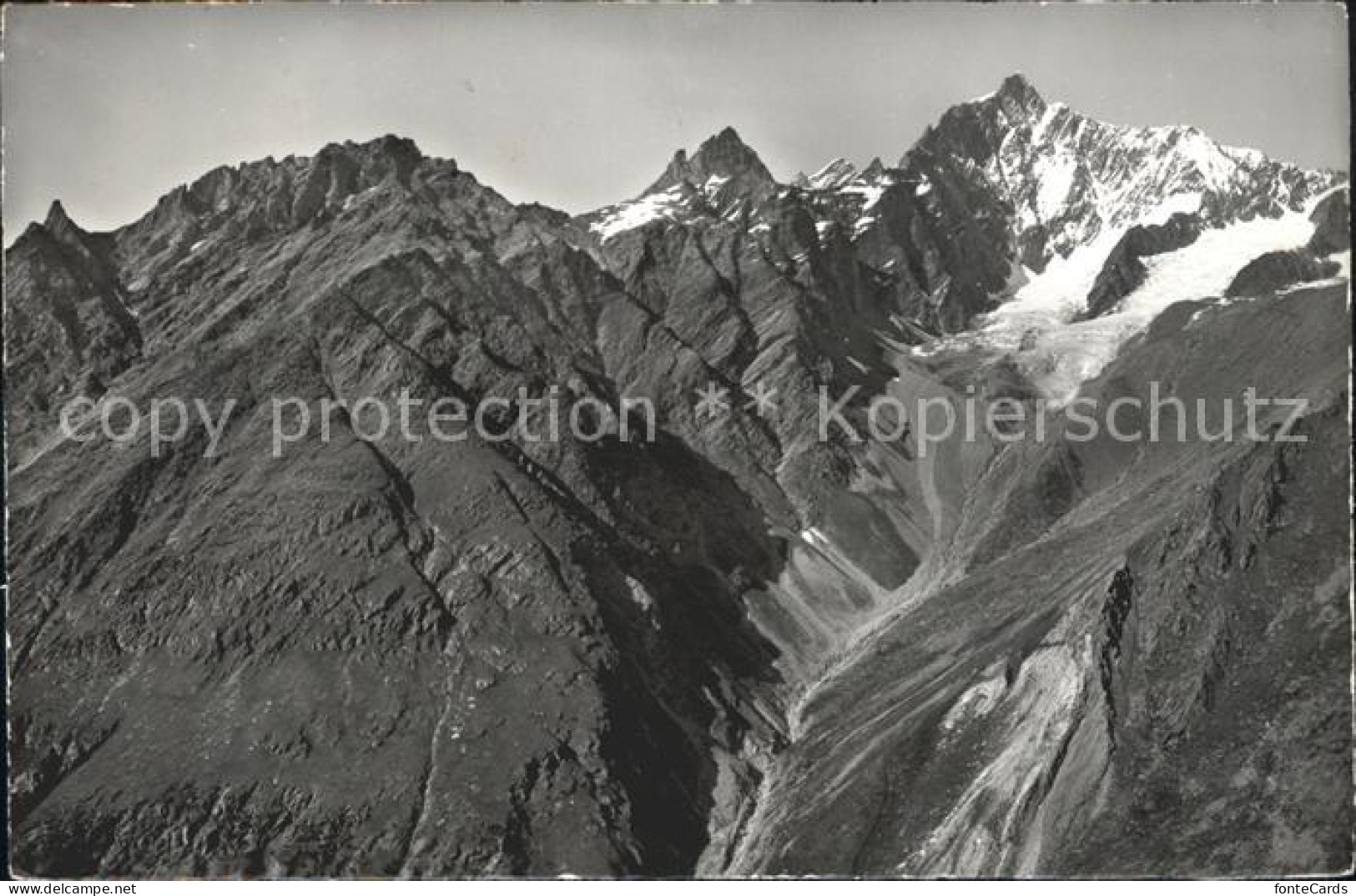 Randa Leiterspitz Taeschhorn Gebirgspanorama Walliser Alpen