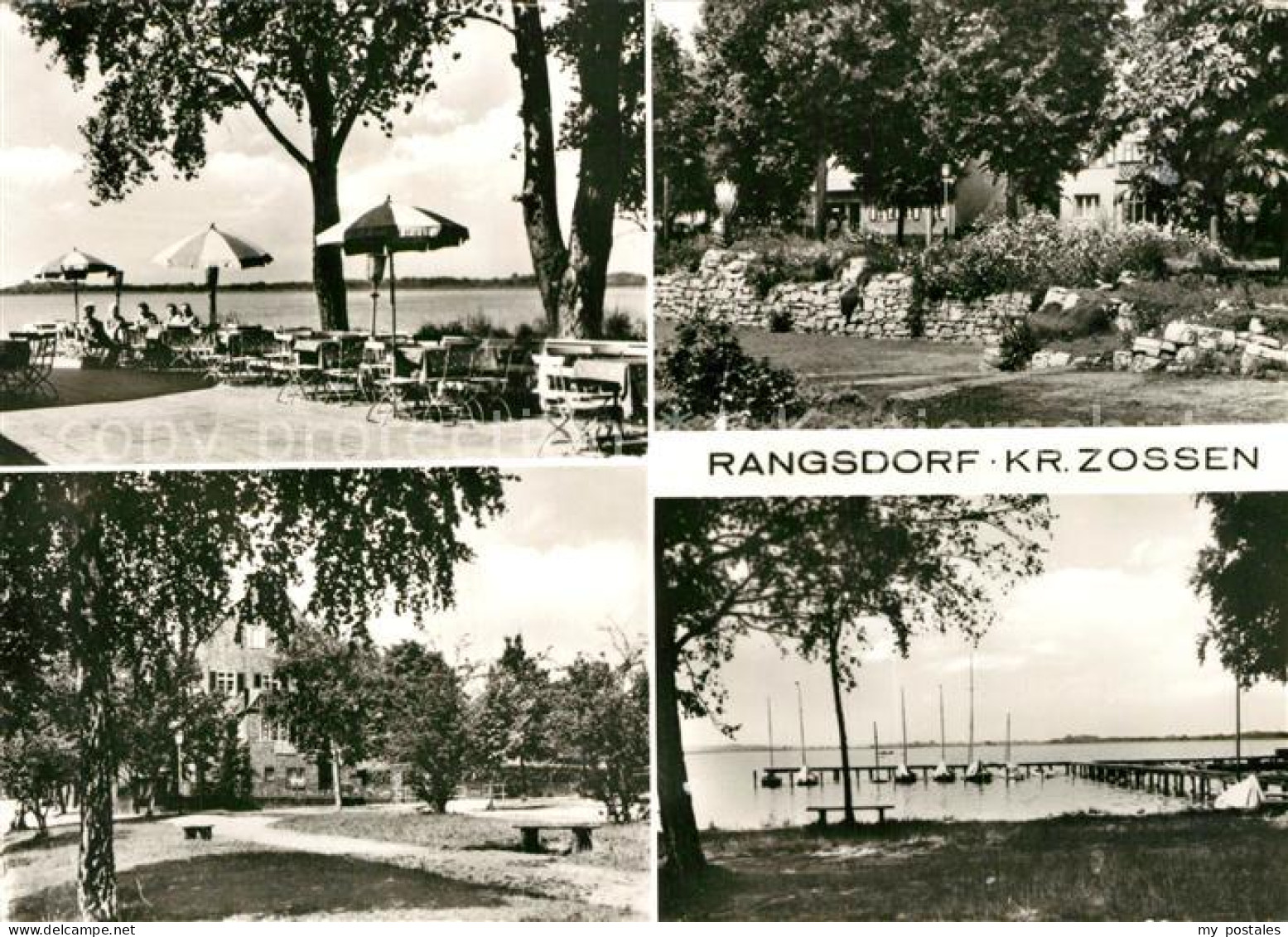 Rangsdorf Gaststaette am Rangsdorfer See Uferpartie Bootssteg