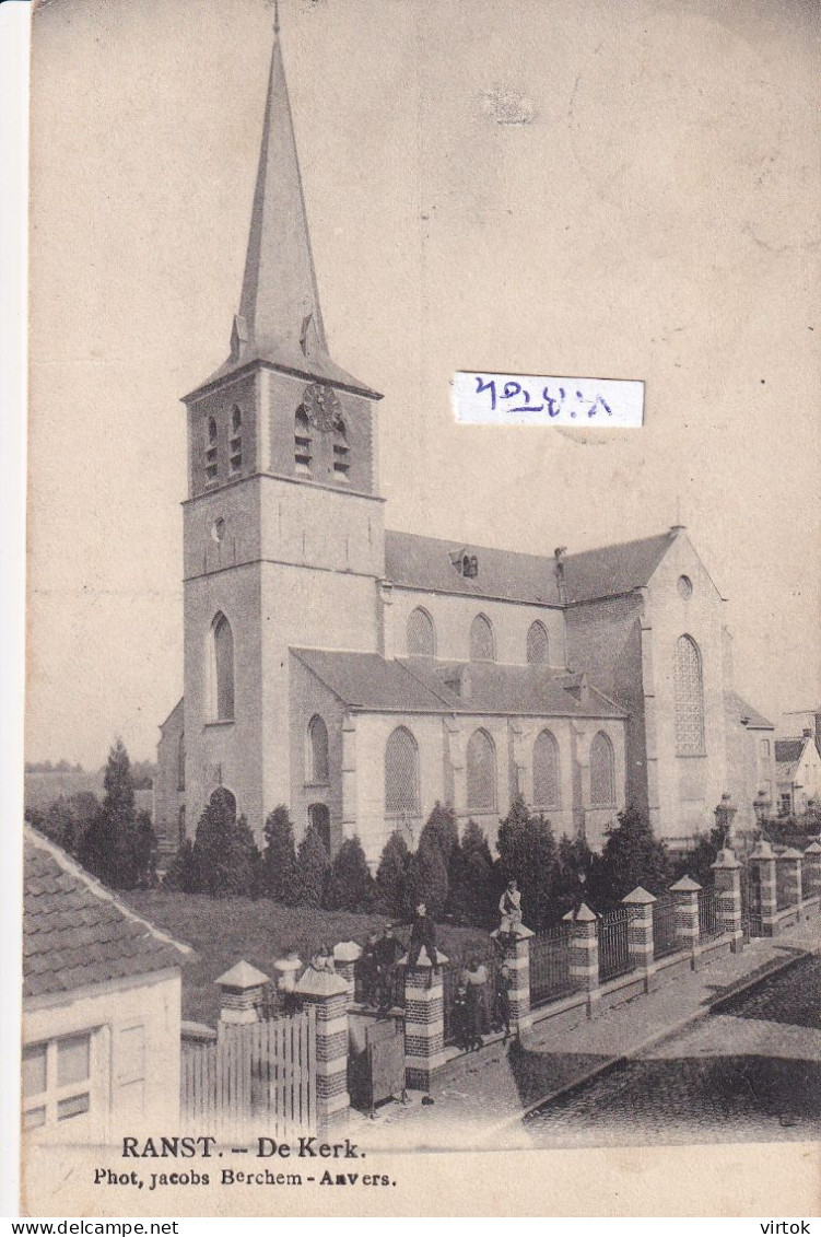 RANST :   De kerk  ( met zegel )