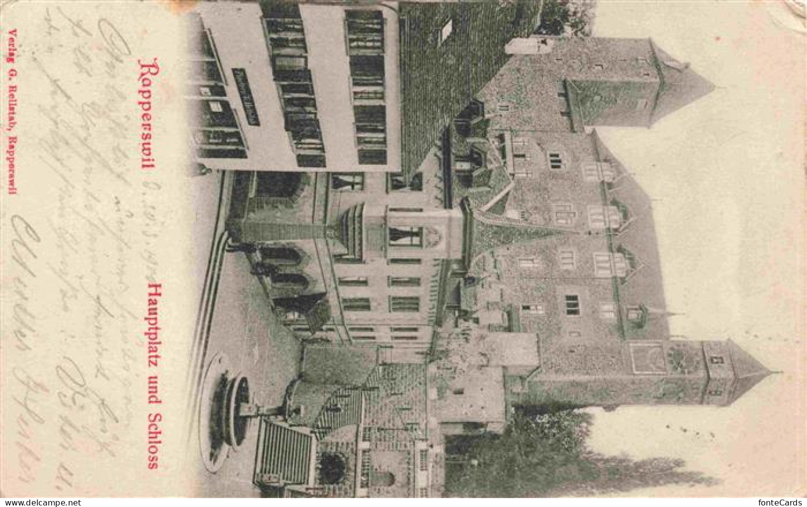 Rapperswil -Jona Rapperswyl Zuerichsee SG Hauptplatz und Schloss