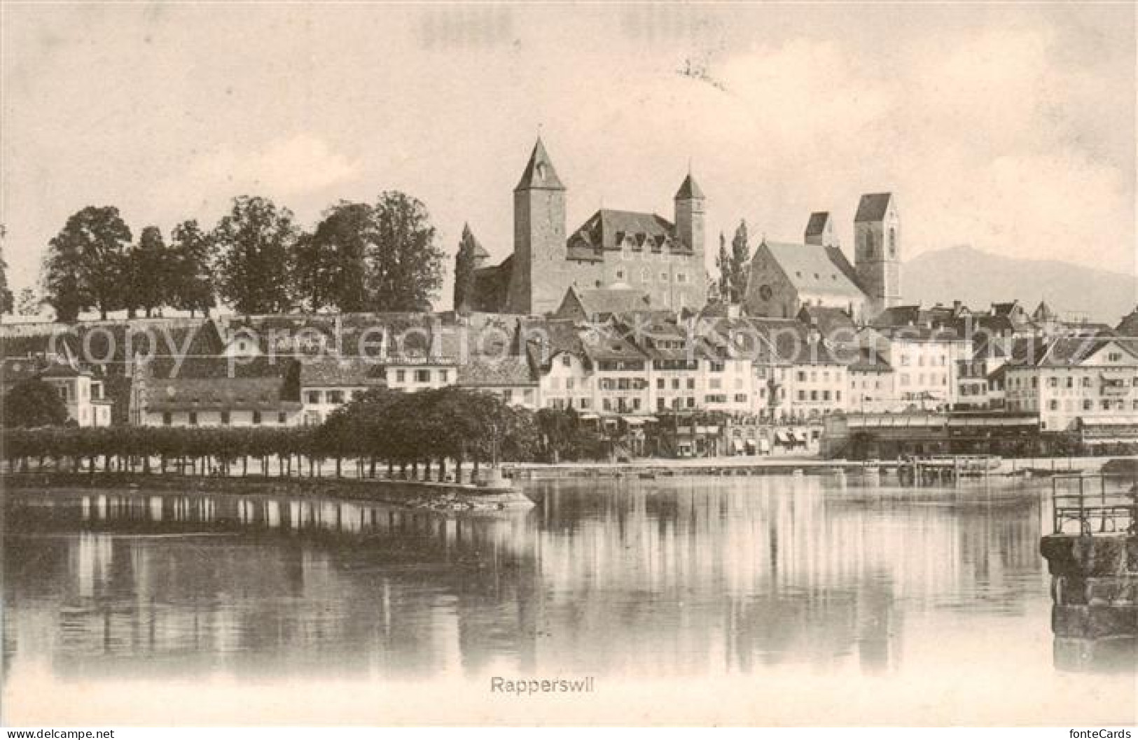 Rapperswil -Jona Rapperswyl Zuerichsee SG Panorama mit Schloss