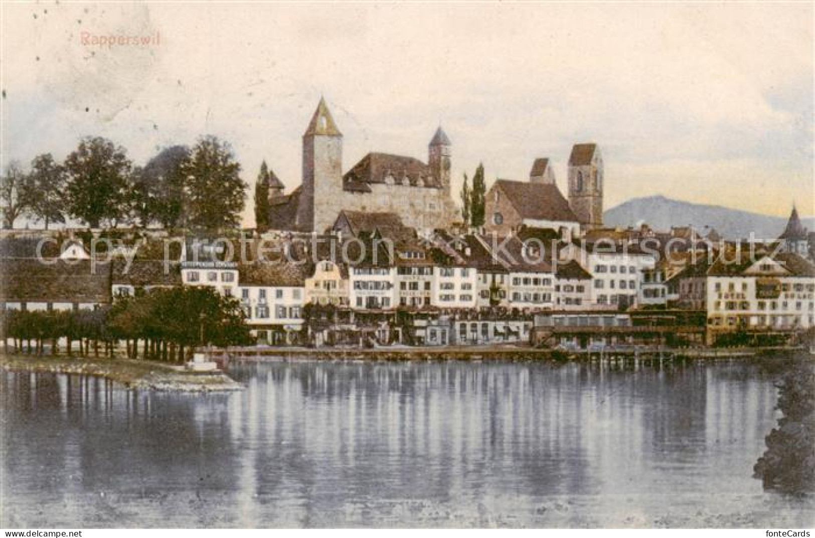 Rapperswil -Jona Rapperswyl Zuerichsee SG Panorama mit Schloss