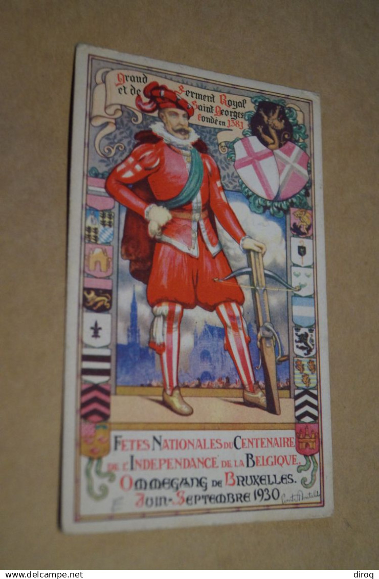 RARE,Buxelles,1930,Fêtes Nationales, ancienne pour collection