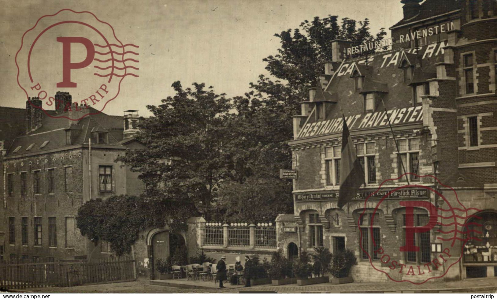 RARE Carte Photo. Bruxelles.Restaurant Ravenstein  belgique BELGIE