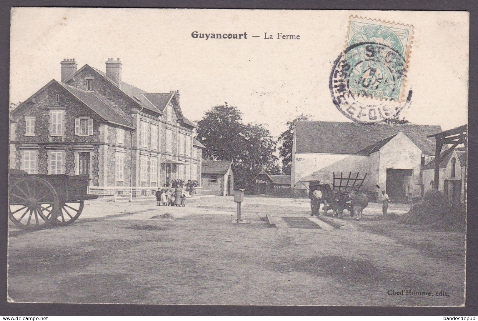 Rare Guyancourt Yvelines La Ferme  (animée Ed. Ched' Homme 46169)