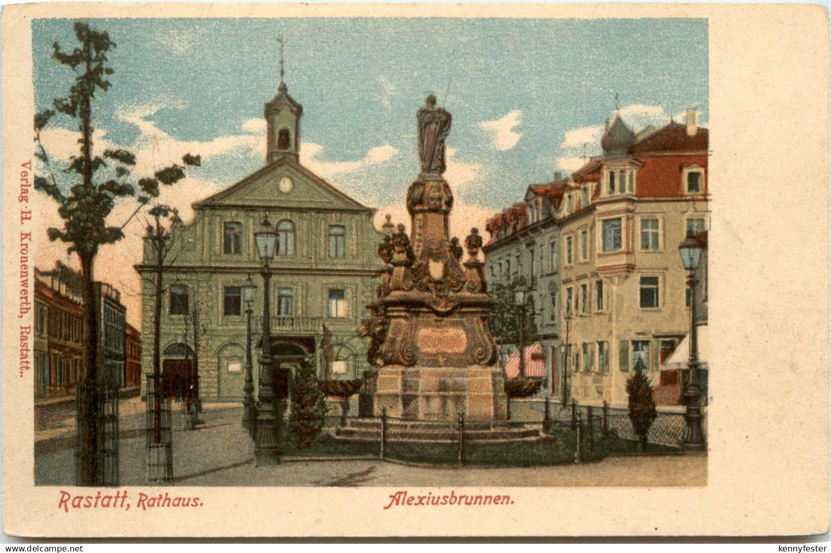 Rastatt - Rathaus - Litho