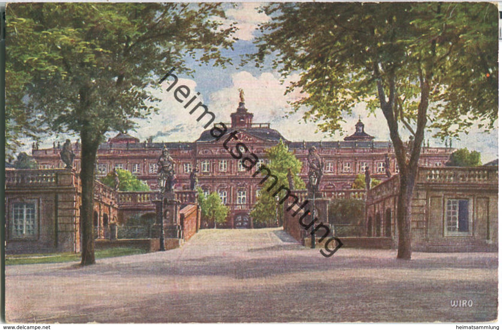 Rastatt - Schloss - Wiro-Künstlerkarte