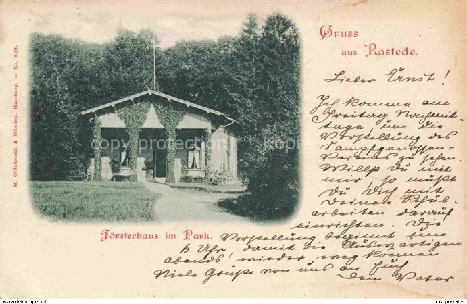 Rastede Foersterhaus im Park Deutsche Reichspost