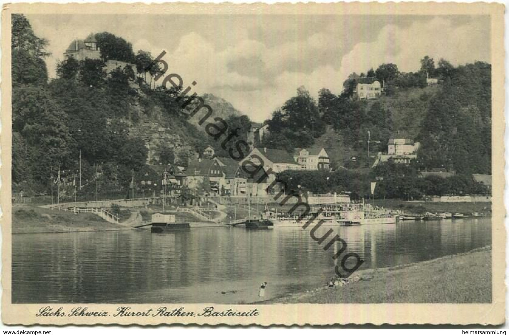 Rathen - Basteiseite - Verlag M. Leschke Rathen