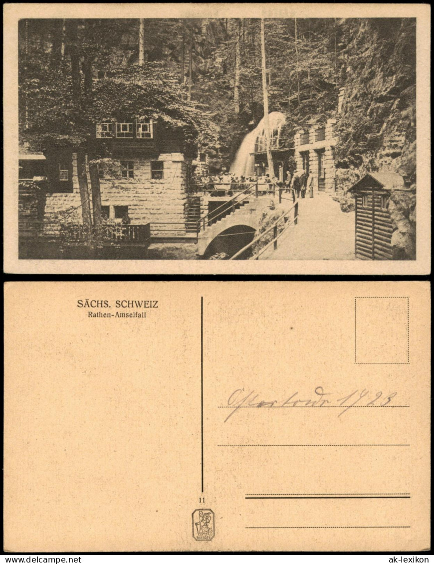 Rathen Deutschland - Sachsen - Rathen Amselfall Amselfallbaude 1923