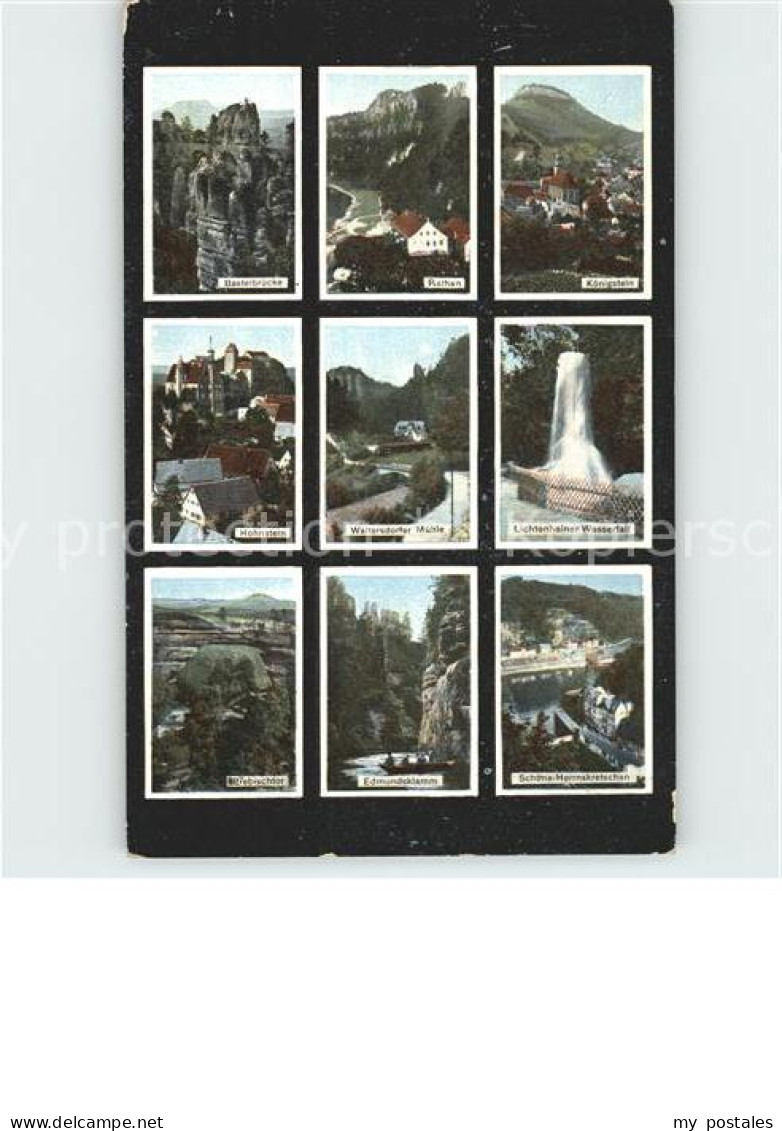 Rathen Saechsische Schweiz Basteibruecke Rathen Koenigstein Burg Hohnstein Walte