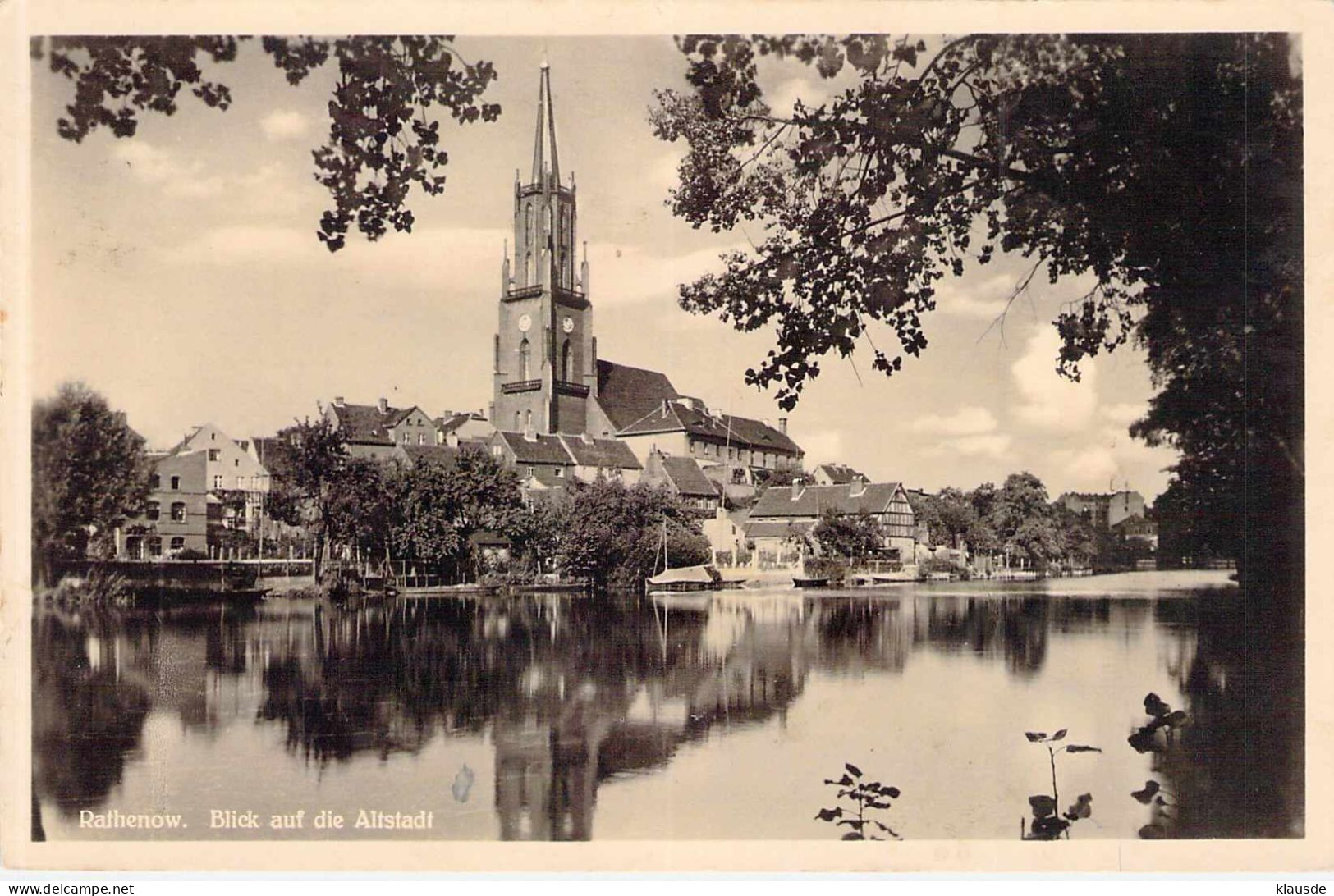 Rathenow - Blick auf die Altstadt gel.1941