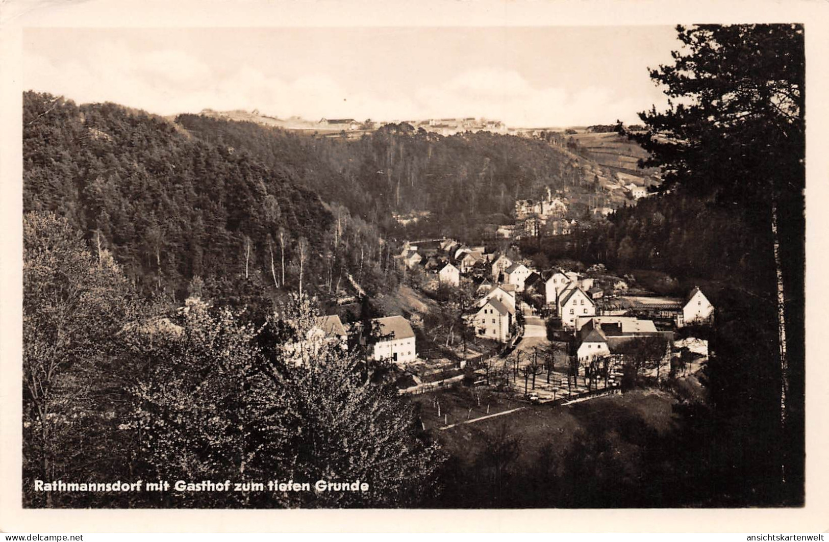 Rathmannsdorf mit Gasthof zum tiefen Grunde ngl #190.607