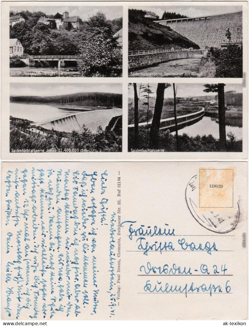 Rauenstein-Lengefeld (Erzgebirge) 4 Bild: Stadt und Saidenbachtalsperre 1941