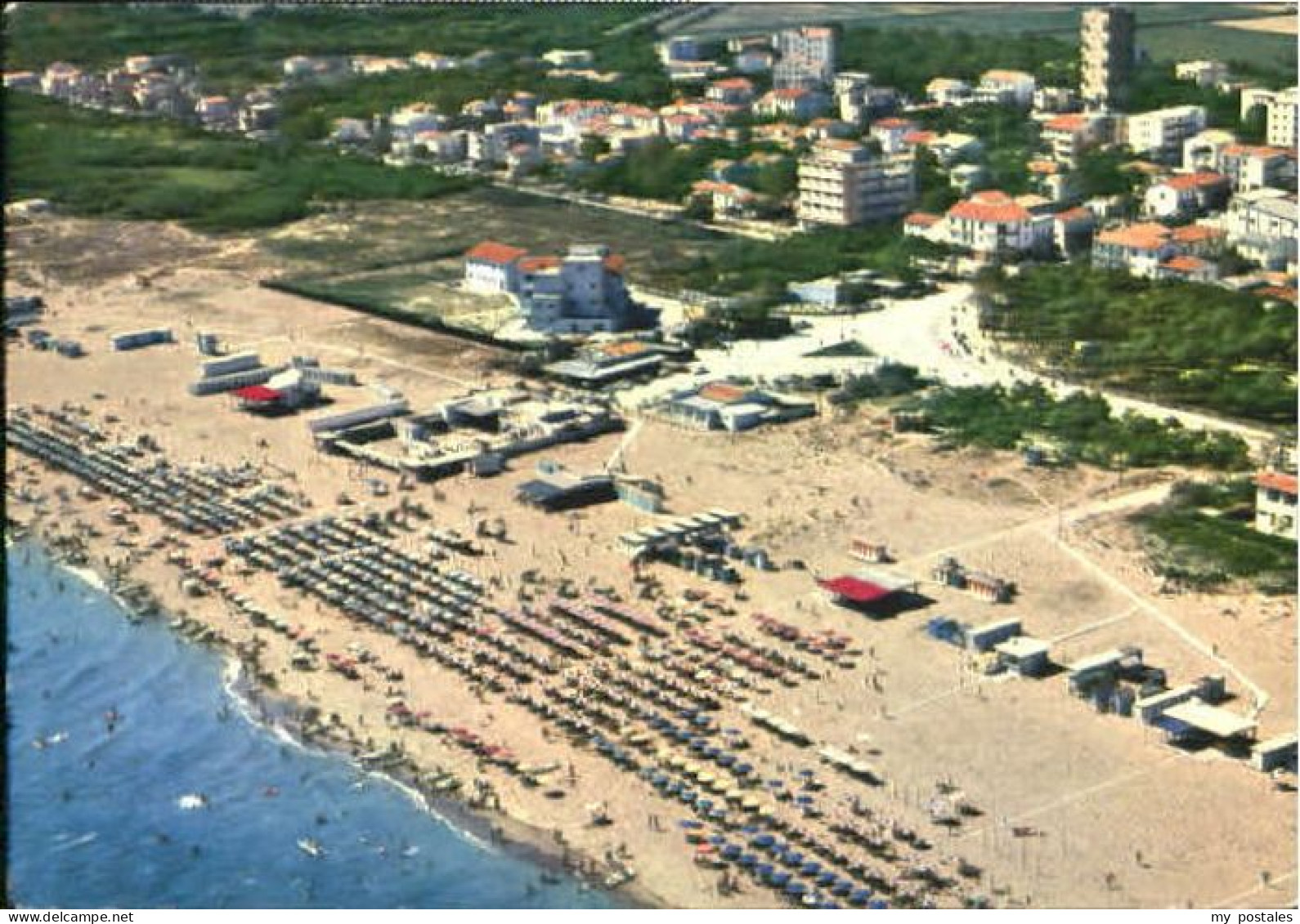 Ravenna Italia Ravenna Strand Fliegeraufnahme x 1968