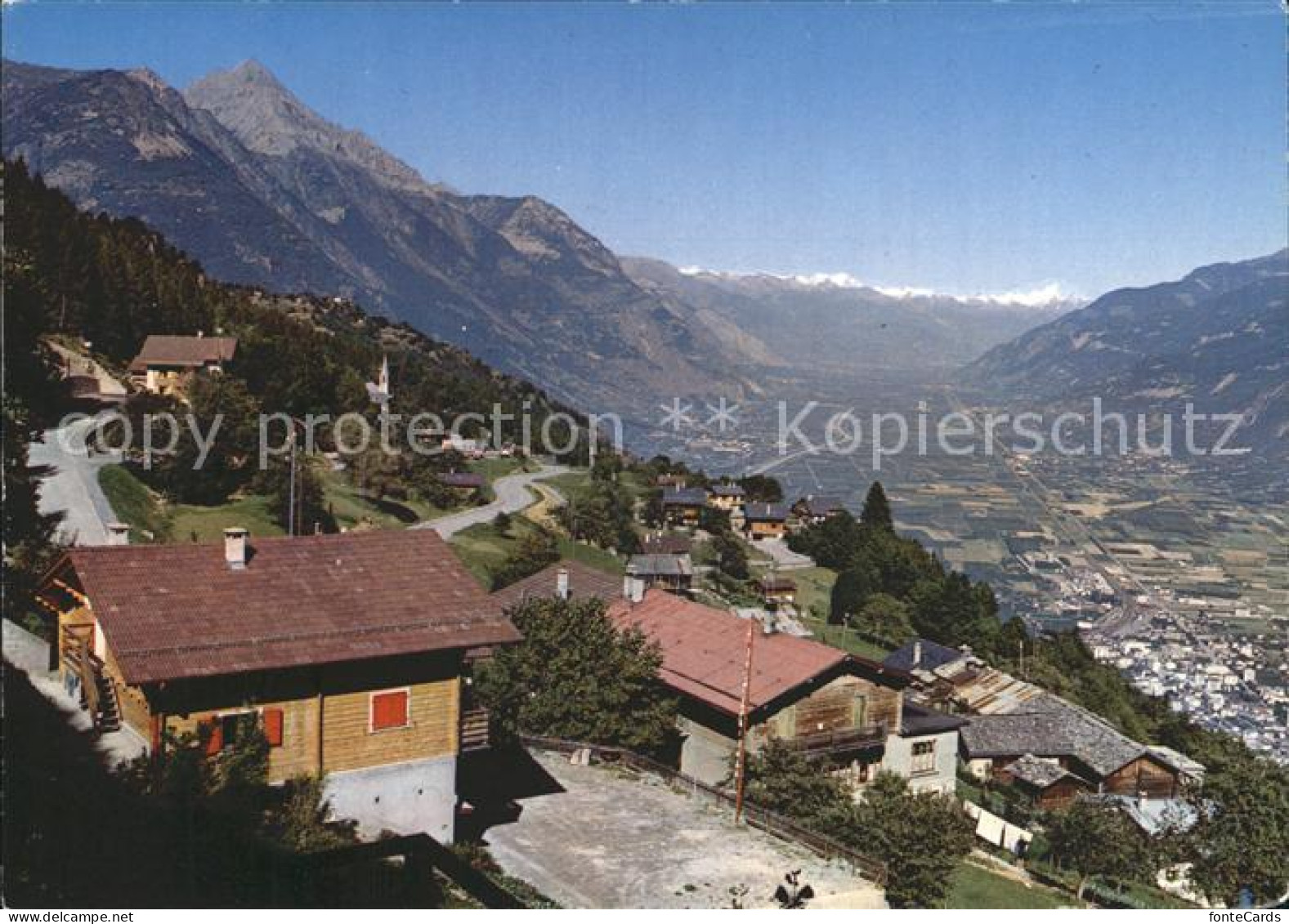 Ravoire avec la plaine du Rhone Panorama