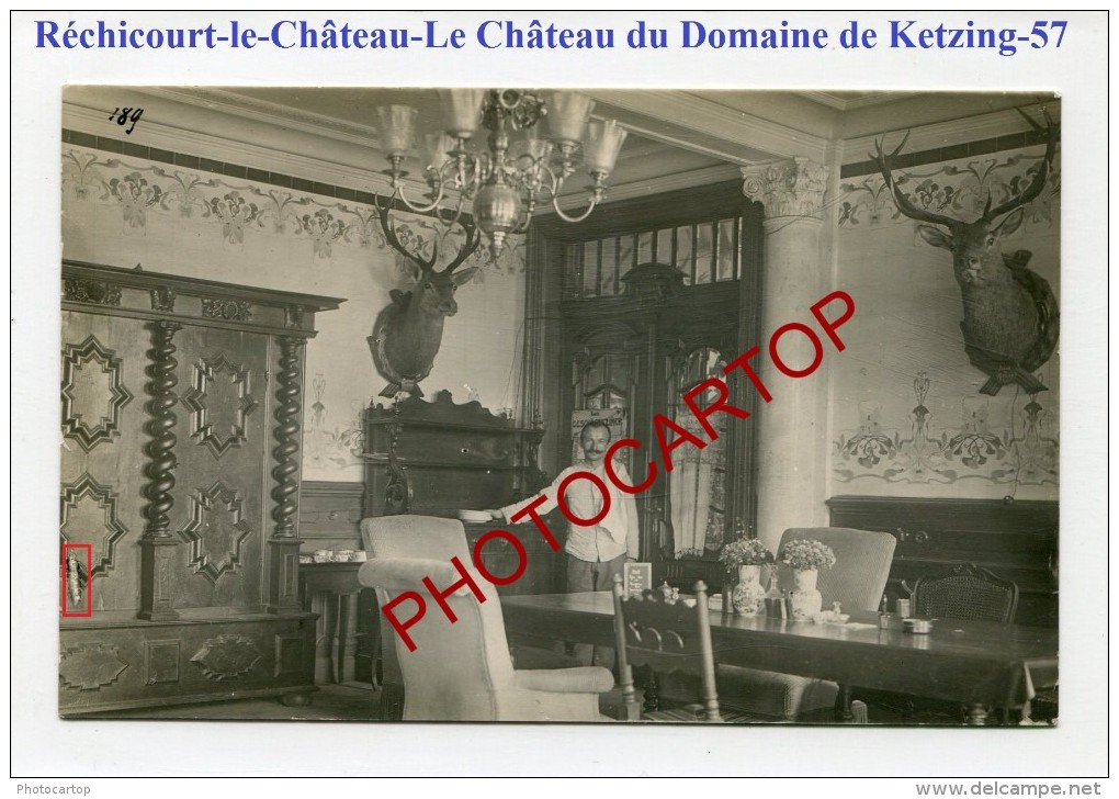 RECHICOURT le CHATEAU-Lazarett 4-Interieur Chateau Domaine KETZING-Carte Photo allemande-Guerre 14-18-1WK-France-57-