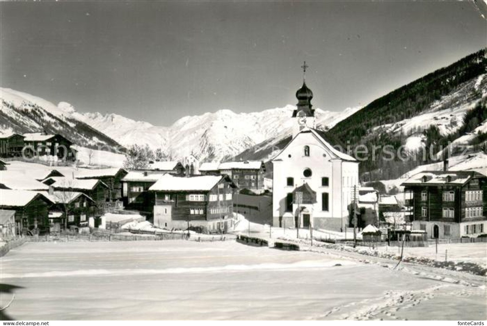 Reckingen Goms mit Galenstock Furkapass und Muttenhoerner Feldpost