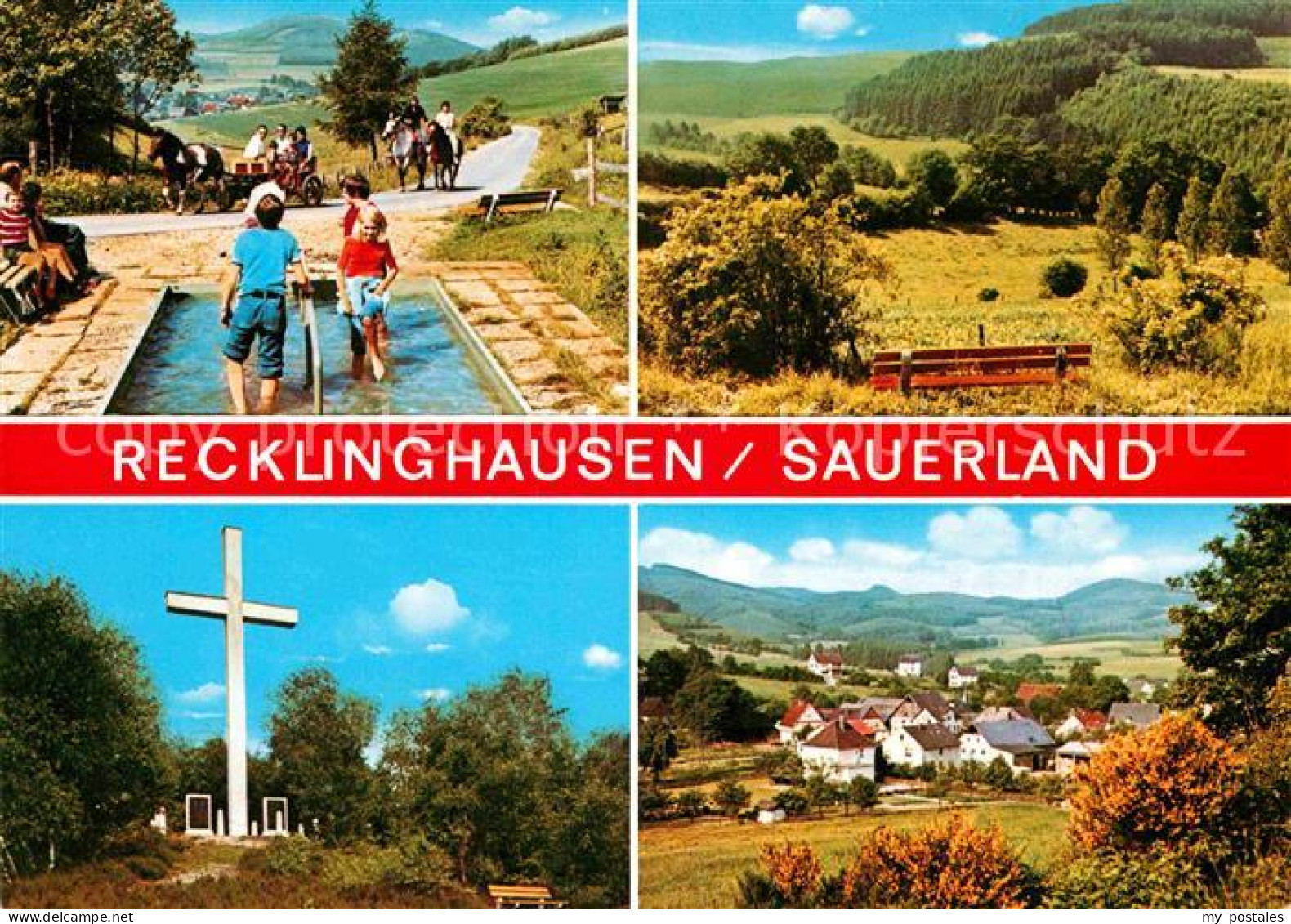 Recklinghausen Sundern Wassertretstelle Landschaft Kreuz Panorama