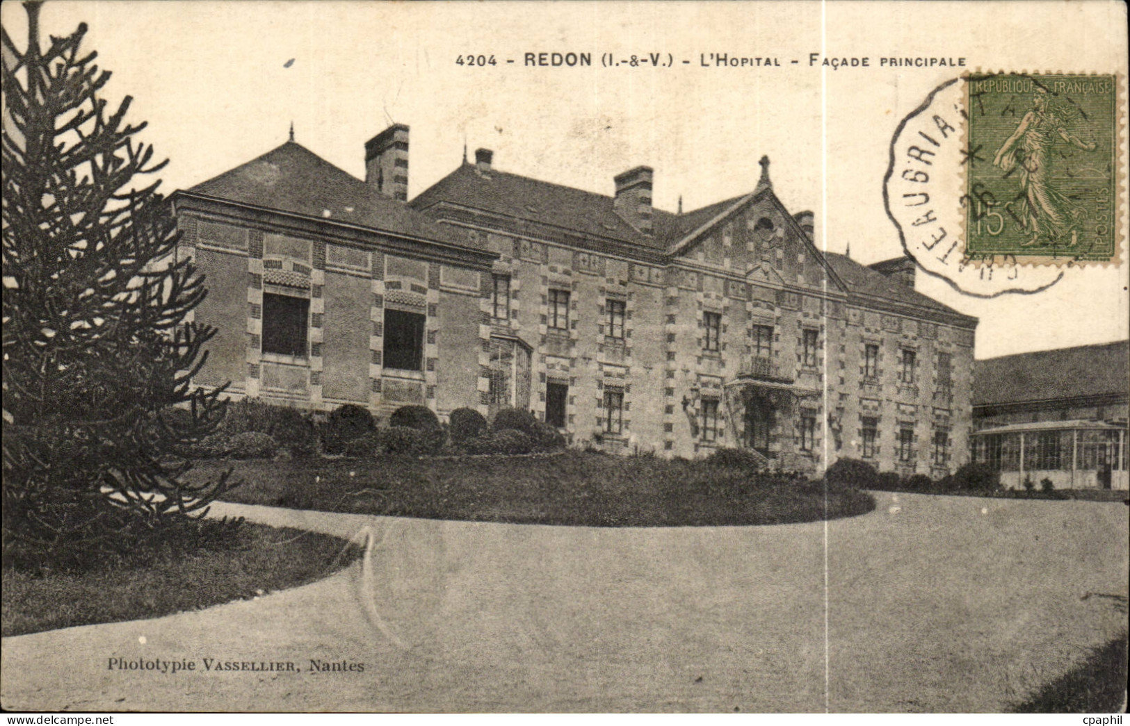 Redon - L'Hopital - facade Principal - CPA