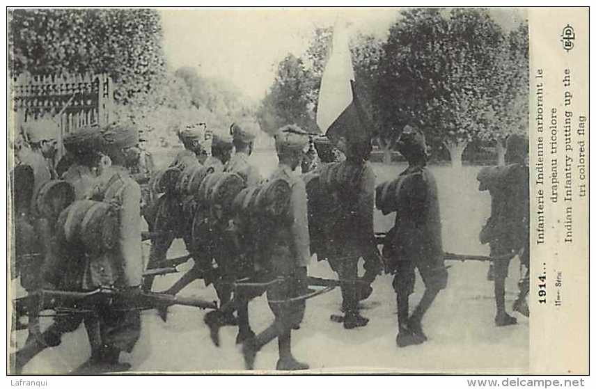 ref 923- guerre 1914-18- indian army -india -inde -india infantery  -carte bon etat -
