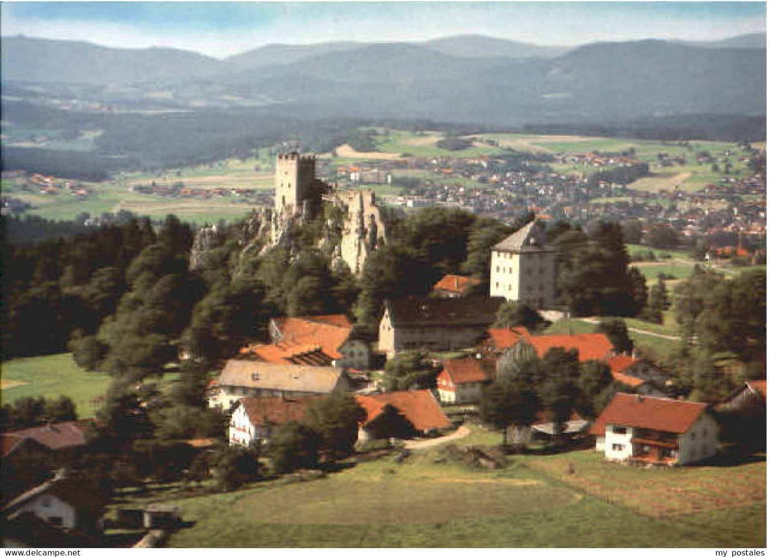 Regen Ruine Weissenstein bei Regen  Fliegeraufnahme x 1992