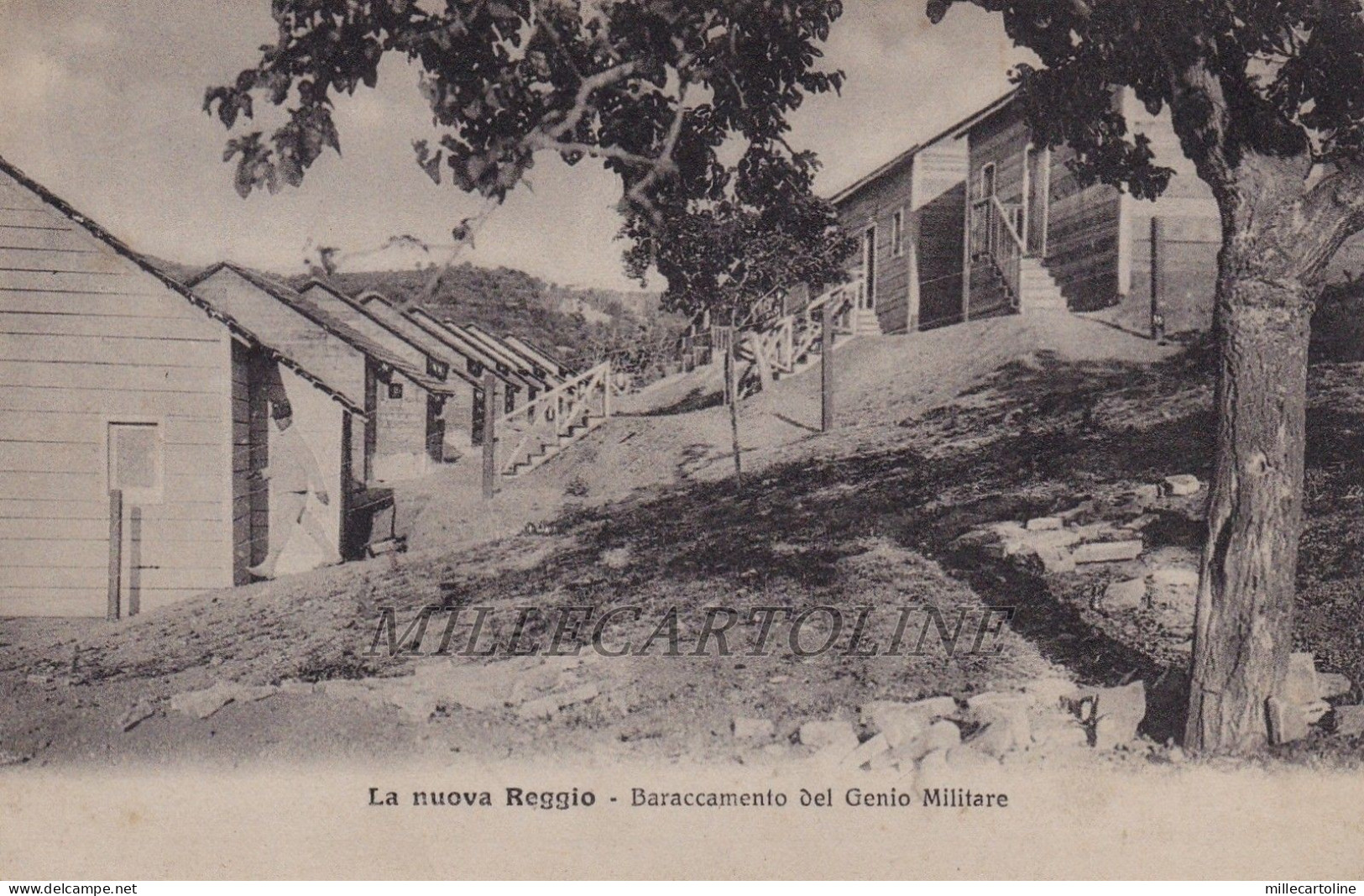 REGGIO CALABRIA - La Nuova Reggio -  Baraccamento del Genio Militare  1909