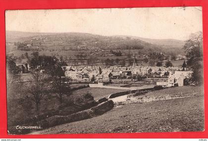 BRECONSHIRE  CRICKHOWEL     pu 1910  SQUARE  O POSTMARK