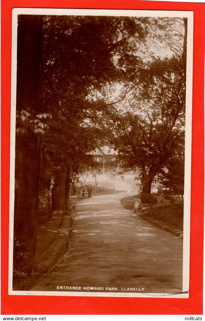 WALES CARMARTHENSHIRE LLANELLY     ENTRANCE TO HOWARD PARK RP  pu 1936