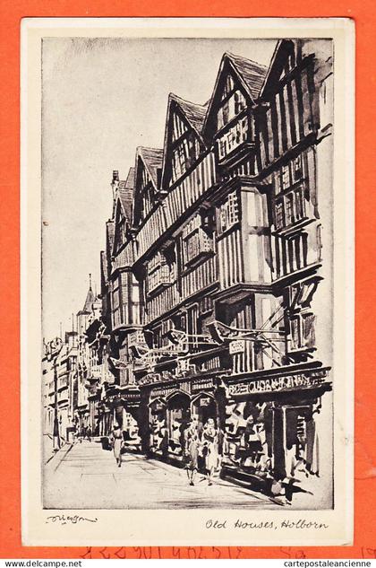 11010 (•◡•) HOLBORN London Suburbs LONDRES @ Old Houses Illustration @ 1947 à POILPRE Paris @ RAPHAEL TUCK