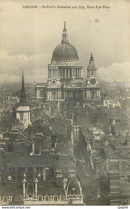 CPA London St Paul's Cathedral and City Birds Eye View