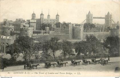 CPA London E C the tower of London and Tower Bridge