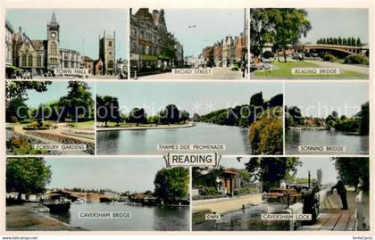 Reading Town Hall Broad Street Reading Bridge ForburyGardens Thames Side Promena